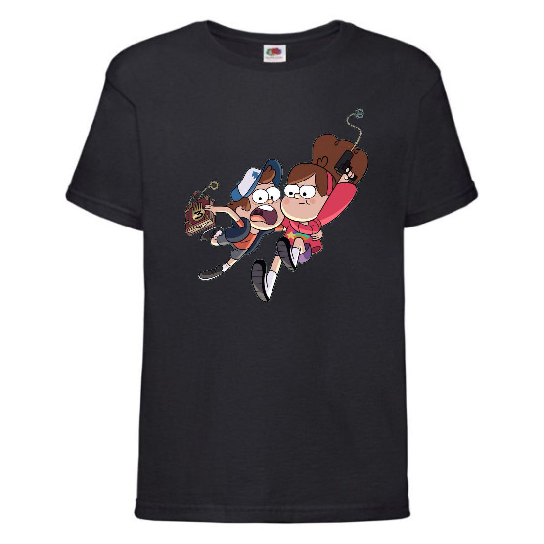 

Футболка детская Гравити Фолз Мэйб и Диппер (Gravity Falls Mayb and Dipper) черная (GF blc-4) 140 см