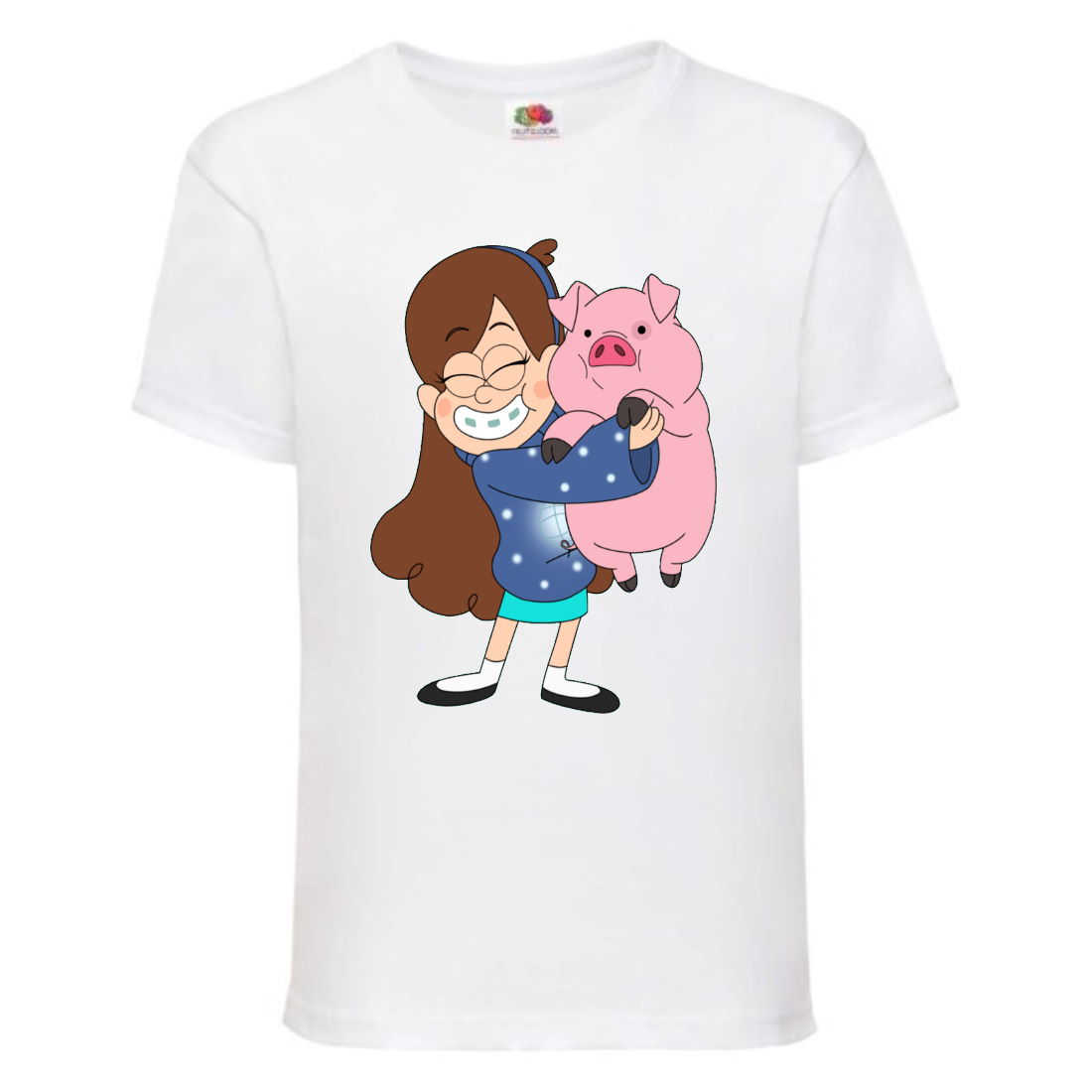 

Футболка детская Гравити Фолз Мэйб piggy 2 (Gravity Falls Mayb piggy 2) белая (GF wh-08) 140 см