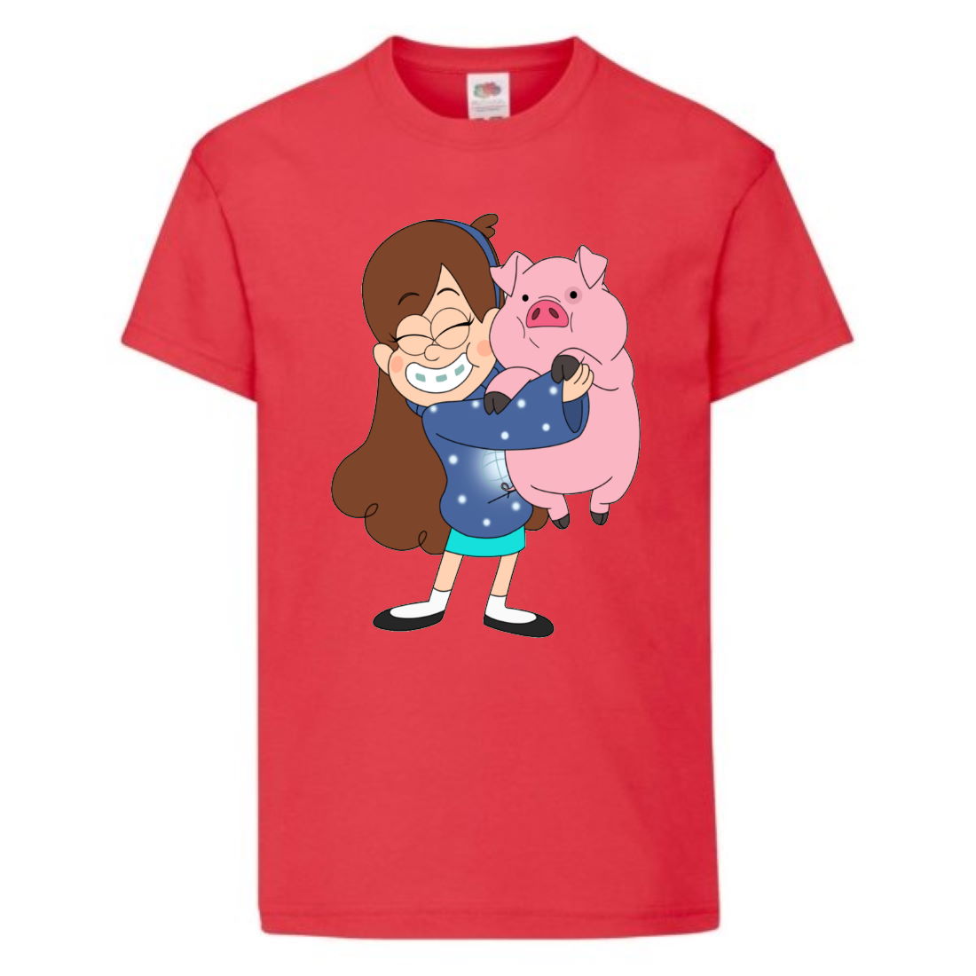 

Футболка детская Гравити Фолз Мэйб piggy 2 (Gravity Falls Mayb piggy 2) красная (GF rd-08) 152 см