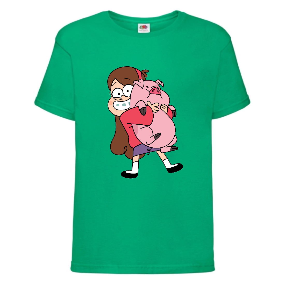 

Футболка детская Гравити Фолз Мэйб piggy (Gravity Falls Mayb piggy) зеленая (GF grn-06) 116 см