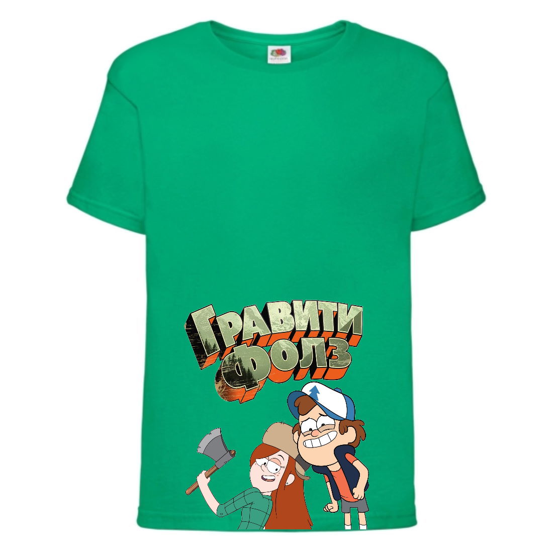

Футболка детская Гравити Фолз Венди и Диппер (Gravity Falls Vendy and Dipper) зеленая (GF grn-2) 152 см