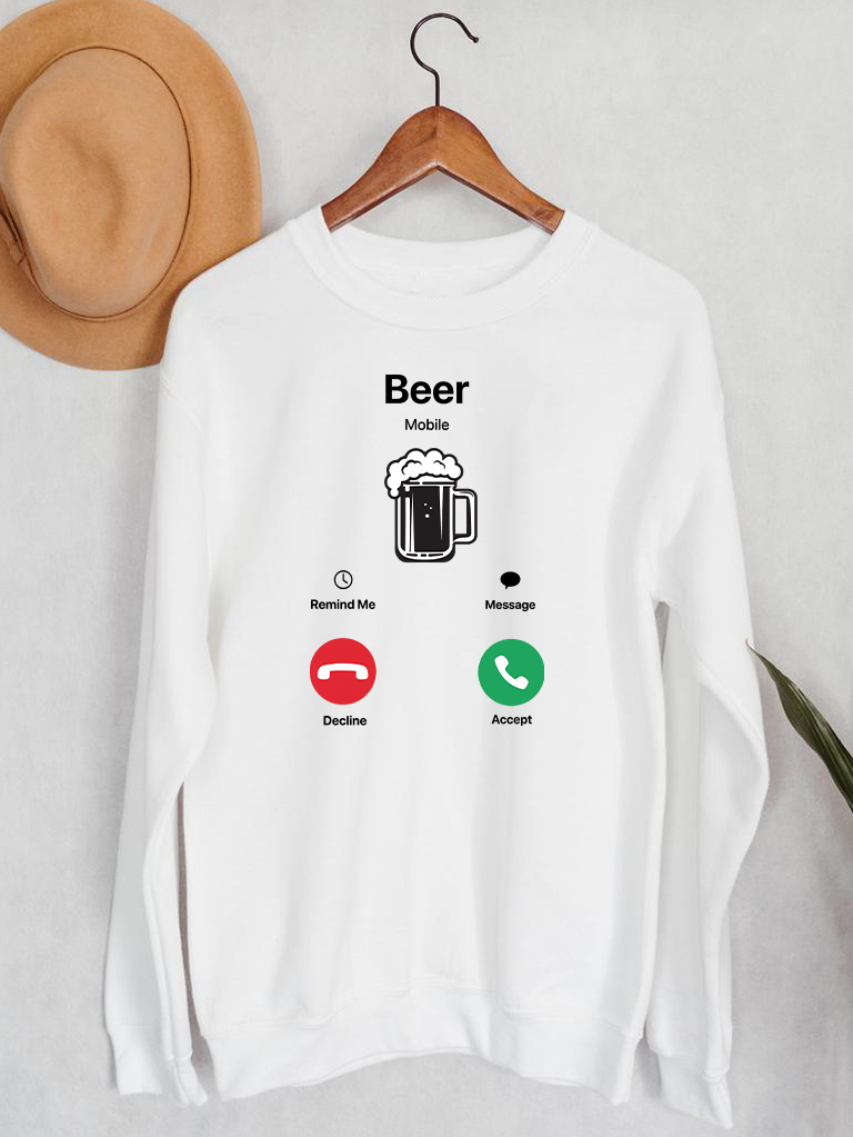 Акція на Світшот Love&Live Beer mobile LL3-02136M.00P-20 XL Білий від Rozetka