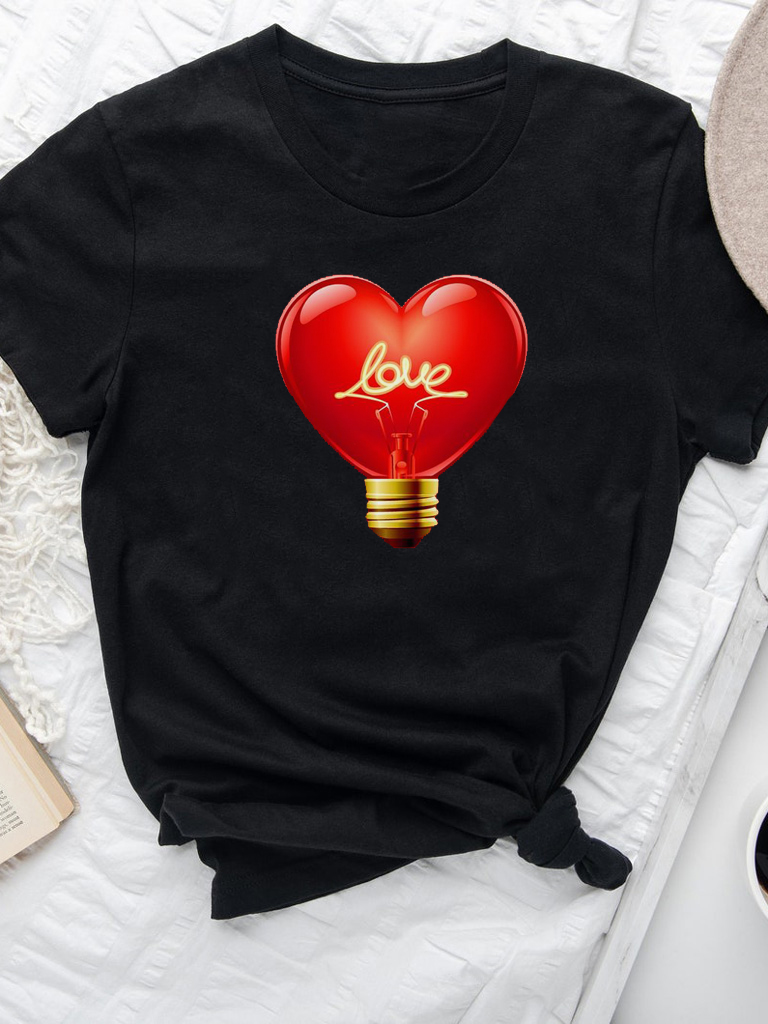 Акція на Футболка жіноча Love&Live Bulb love LLP03011 XL Чорна від Rozetka