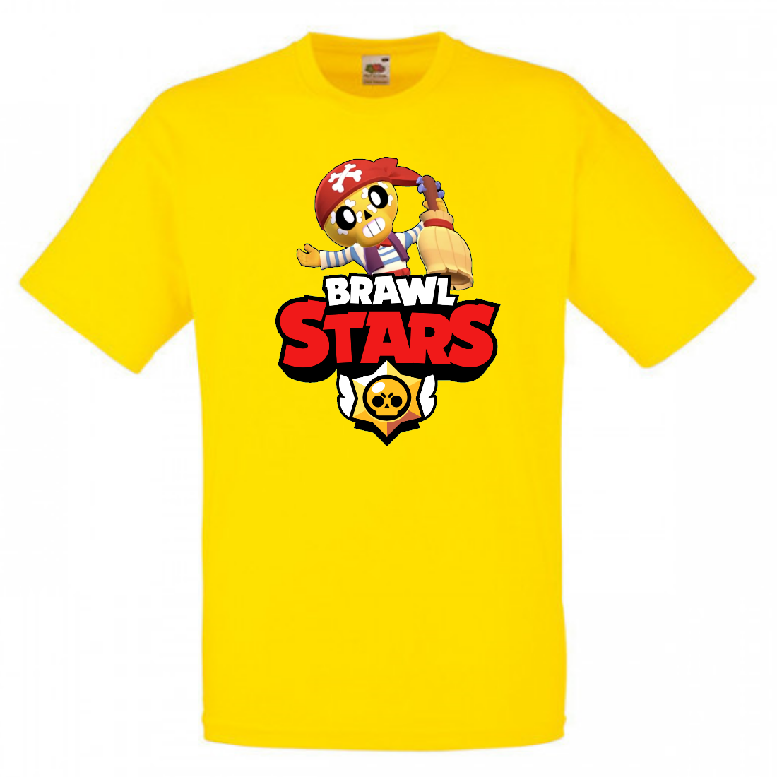 

Футболка детская Бравл Старс ПОКО пират (Brawl Stars Poko) желтая 164 см