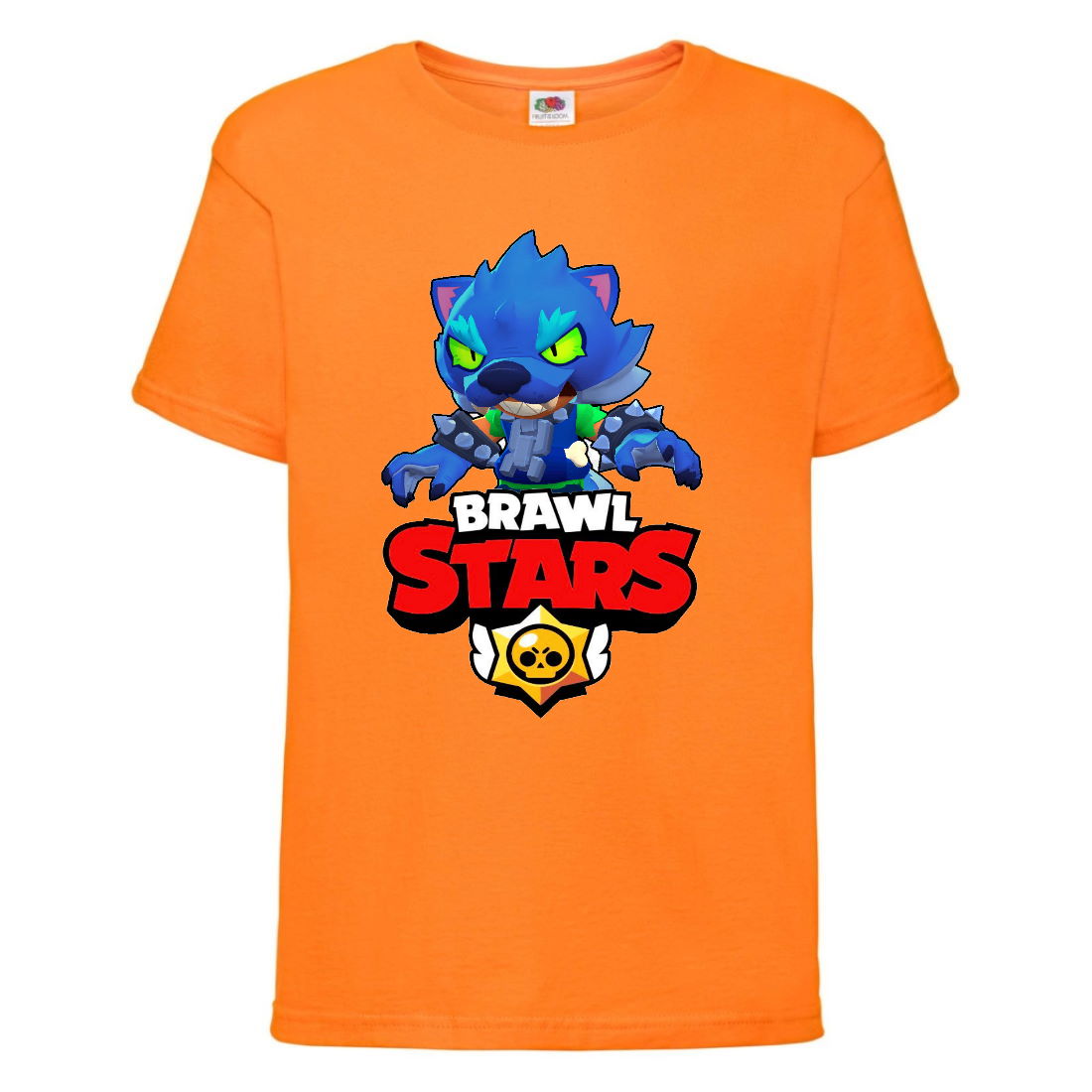 

Футболка детская Бравл Старс Оборотень (Brawl Stars Oboroten) оранжевая 164 см