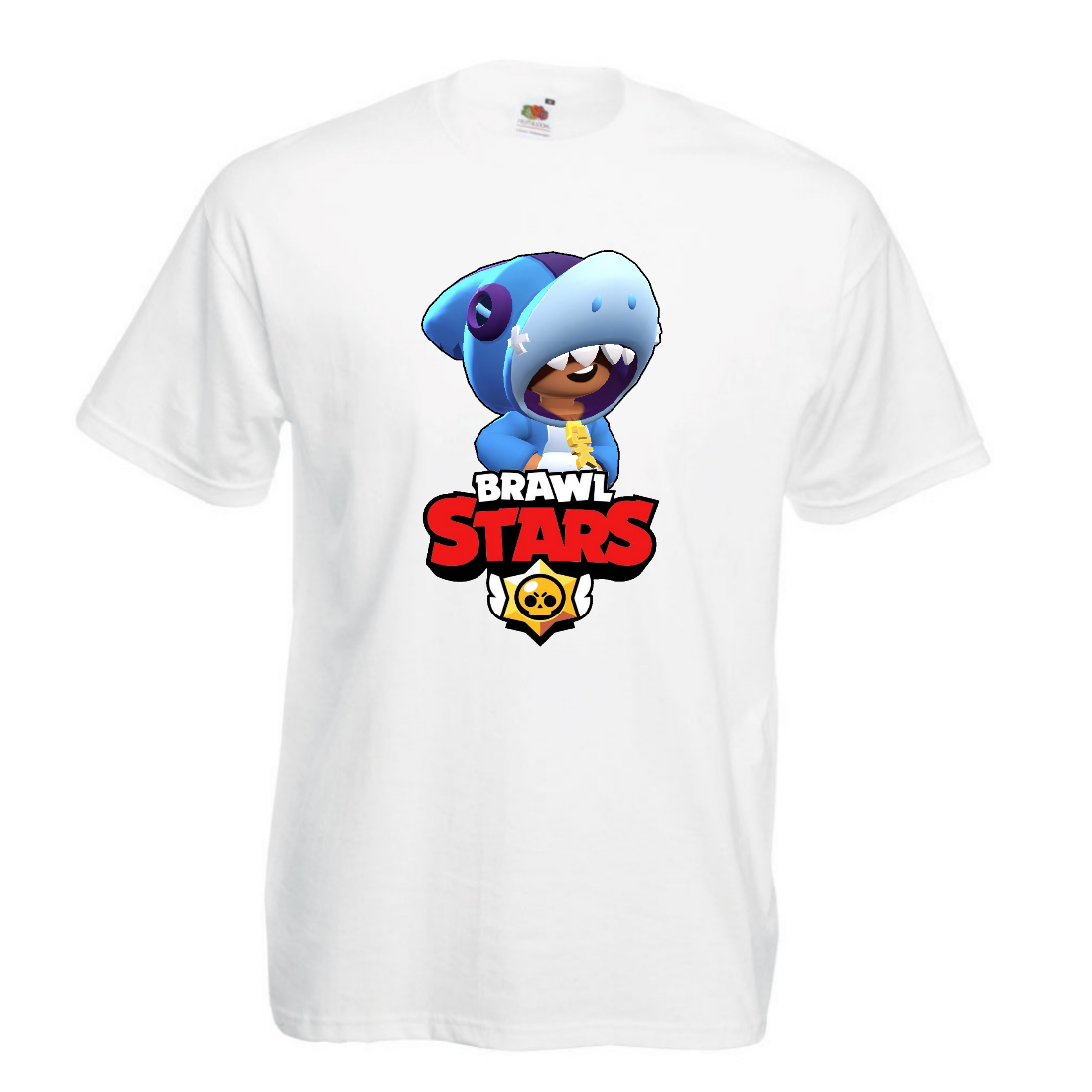 

Футболка детская Бравл Старс Леон Акула (Brawl Stars Shark) белая 128 см