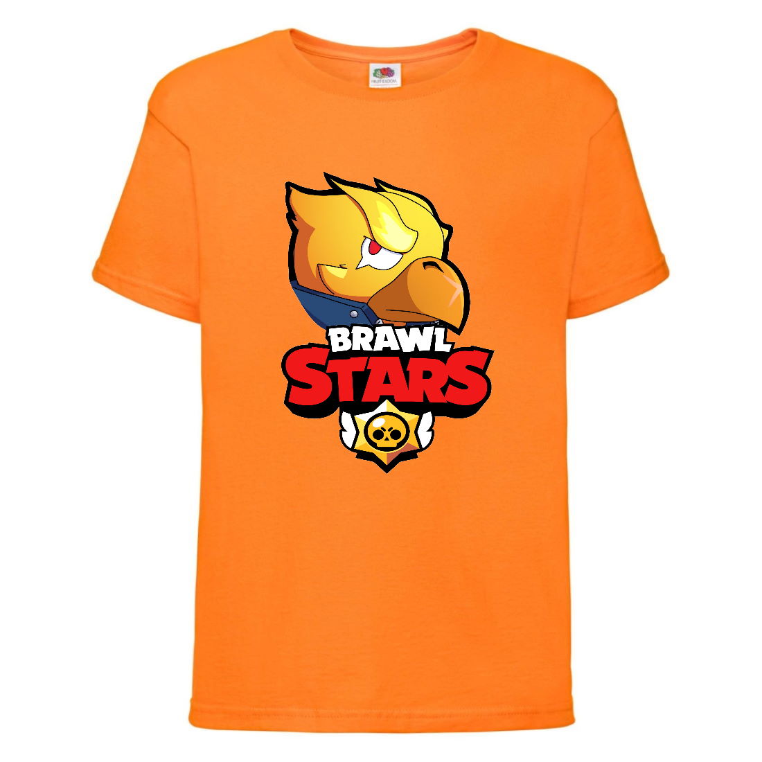 

Футболка детская Бравл Старс Золотой Ворон (Brawl Stars Gold Voron) оранжевая 164 см