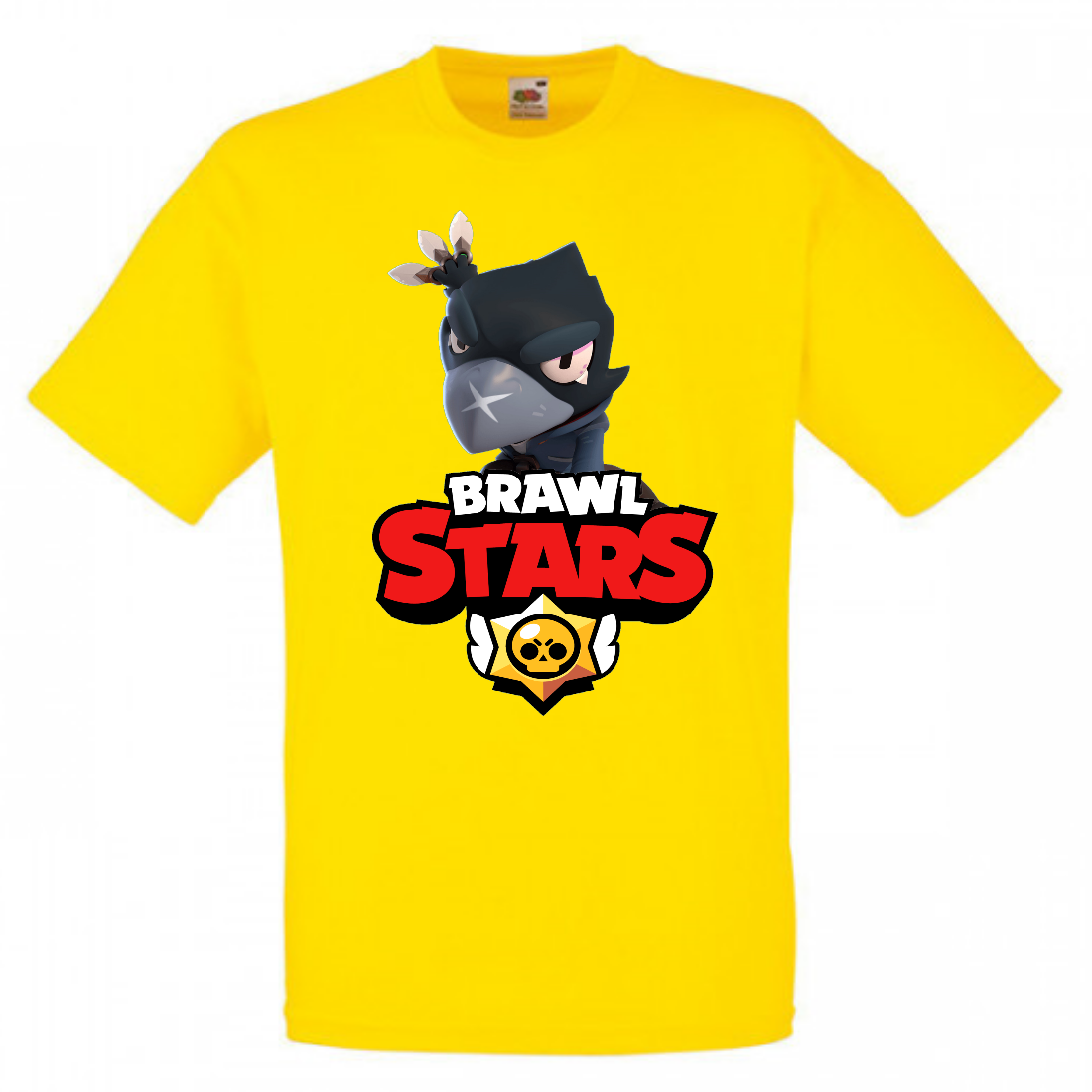 

Футболка детская Бравл Старс Ворон 3 (Brawl Stars Voron) желтая 164 см