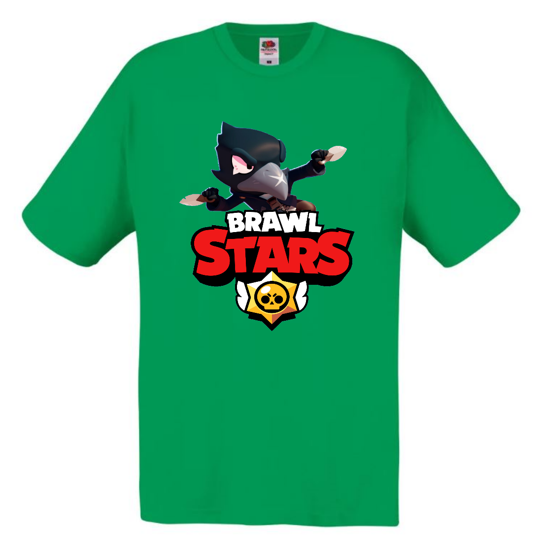 

Футболка детская Бравл Старс Ворон 2 (Brawl Stars Voron) зеленая 140 см