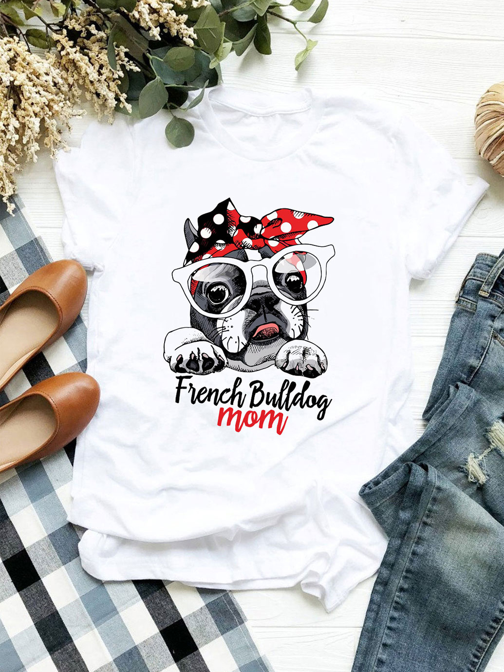 Акція на Футболка жіноча Love&Live French Bulldog mom LLP00666 M Біла від Rozetka