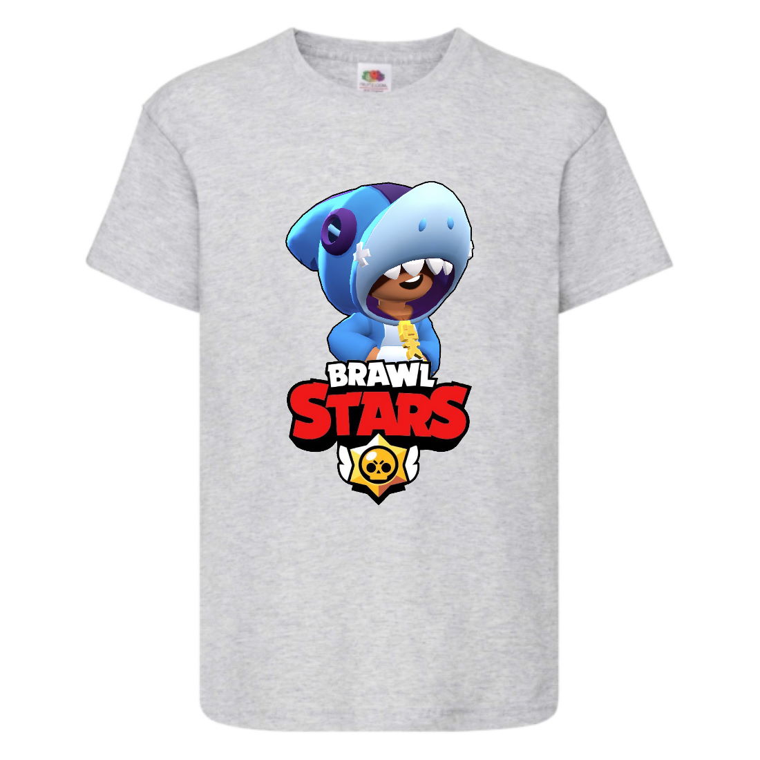 

Футболка детская Бравл Старс Леон Акула (Brawl Stars Shark) серая 164 см