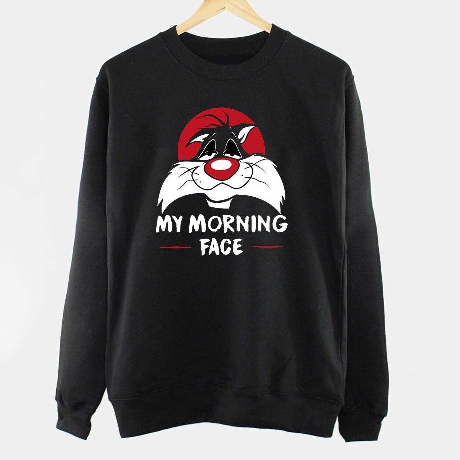 Акція на Світшот Love&Live My morning face LLP00983 XXL Чорний від Rozetka