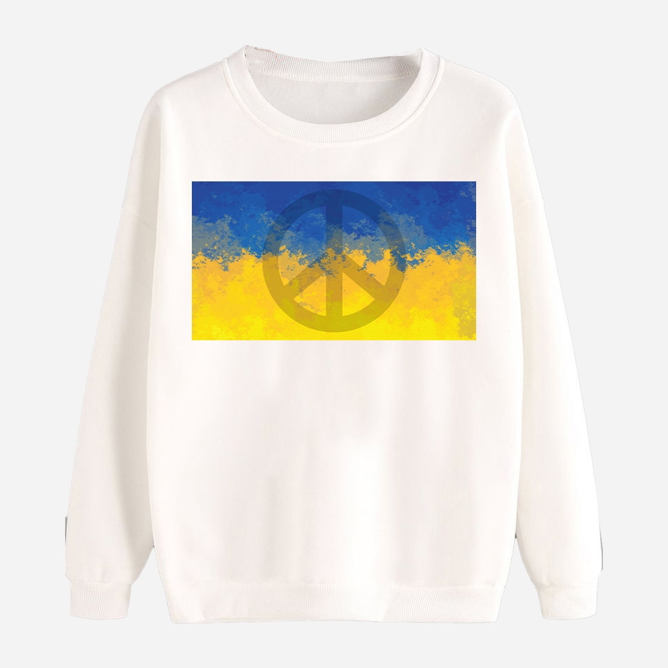 Акція на Світшот Love&Live Free Ukraine-2 LLP01551 XXXL Білий від Rozetka