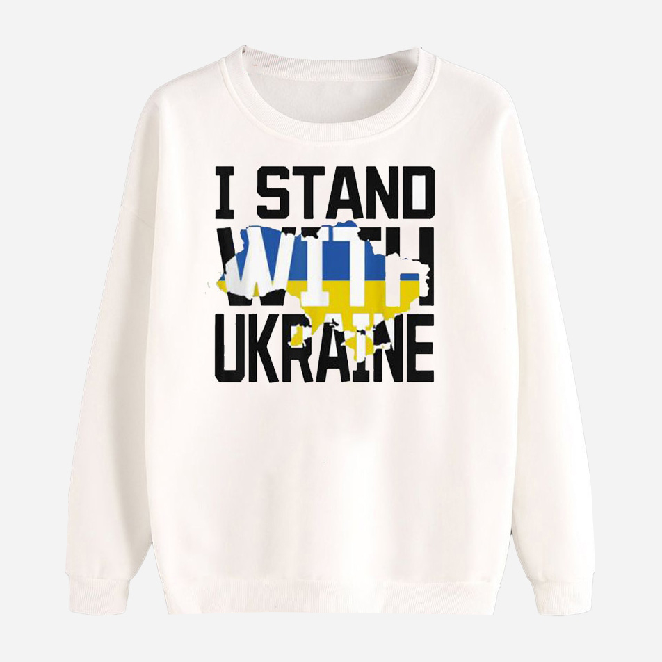 Акція на Світшот Love&Live I stand with Ukraine LLP01552 L Білий від Rozetka