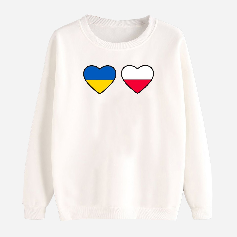 Акція на Світшот Love&Live Ukraina Polska LLP01557 XL Білий від Rozetka