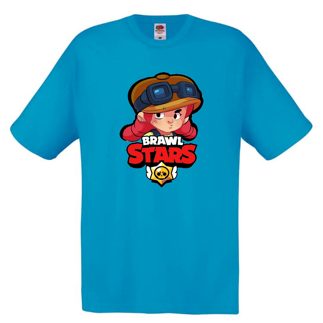 

Футболка детская Бравл Старс Джесси (Brawl Stars Jessie) голубая 164 см