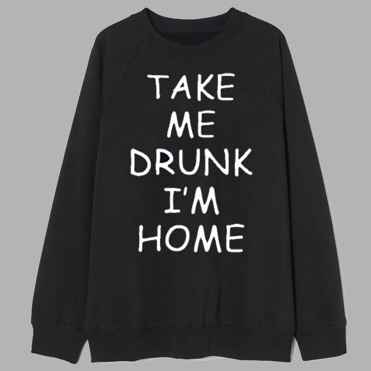 Акція на Світшот Love&Live Take me drunk I'm home LLP02335 XL Чорний від Rozetka