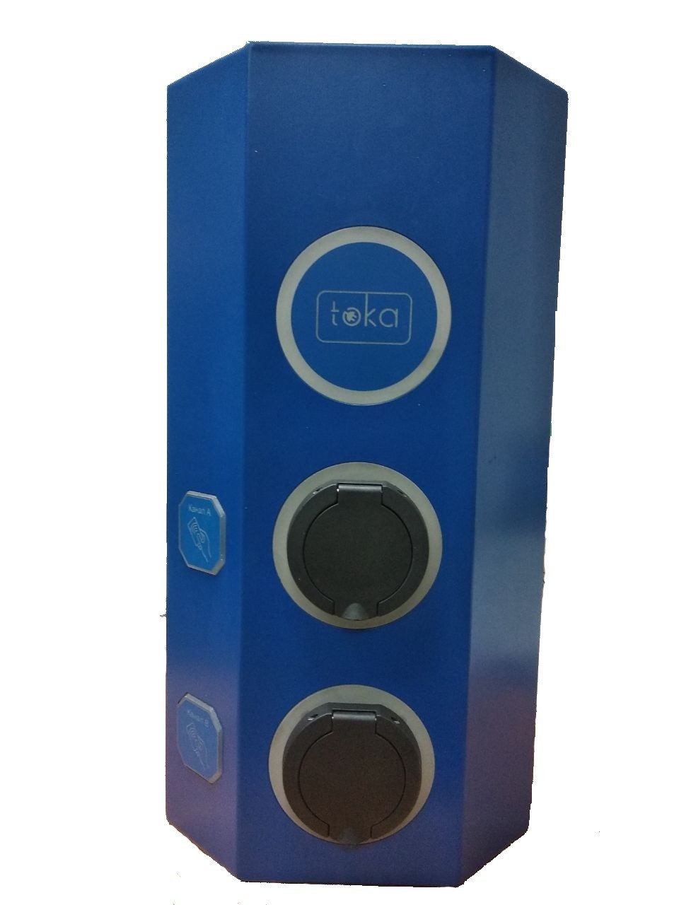 

Зарядная станция TOKA SW229-SС 29 кВт 2 порта Type 1/Type 2 синяя