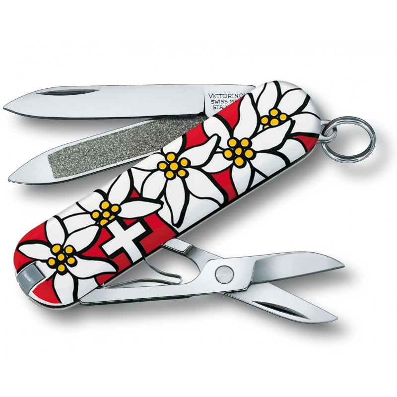 Нож складной швейцарский 58 мм/7 функций Victorinox CLASSIC Edelweiss ...