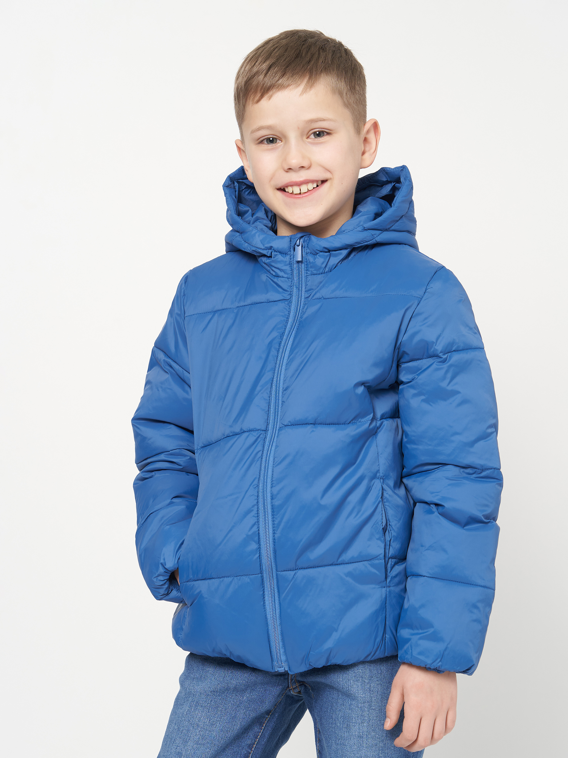 Акция на Дитяча демісезонна довга куртка для хлопчика Coccodrillo Outerwear Boy Kids ZC2152701OBK 104 см Блакитна от Rozetka