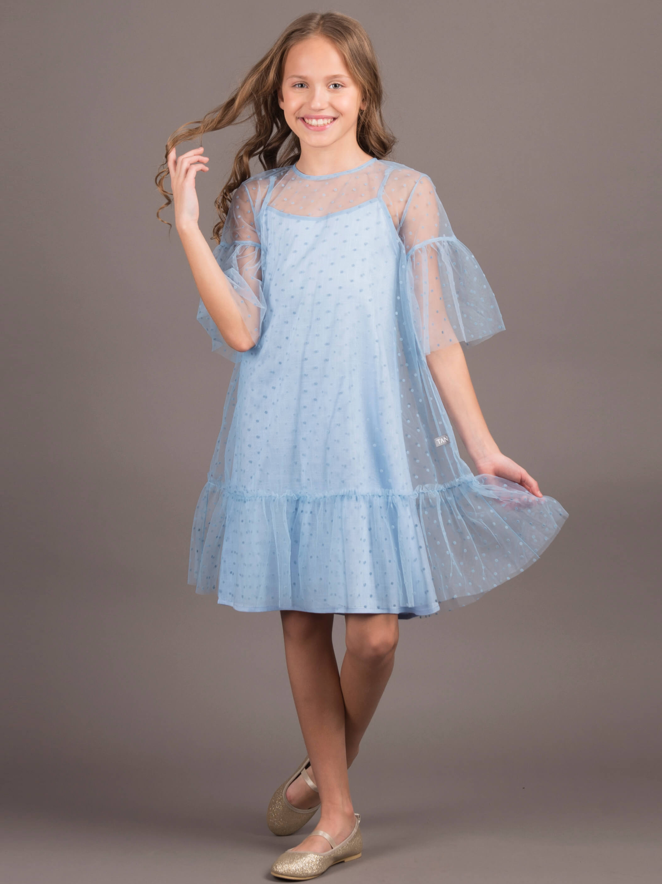 

Платье ANDRE TAN Kids K30025P 122-128 см Голубое