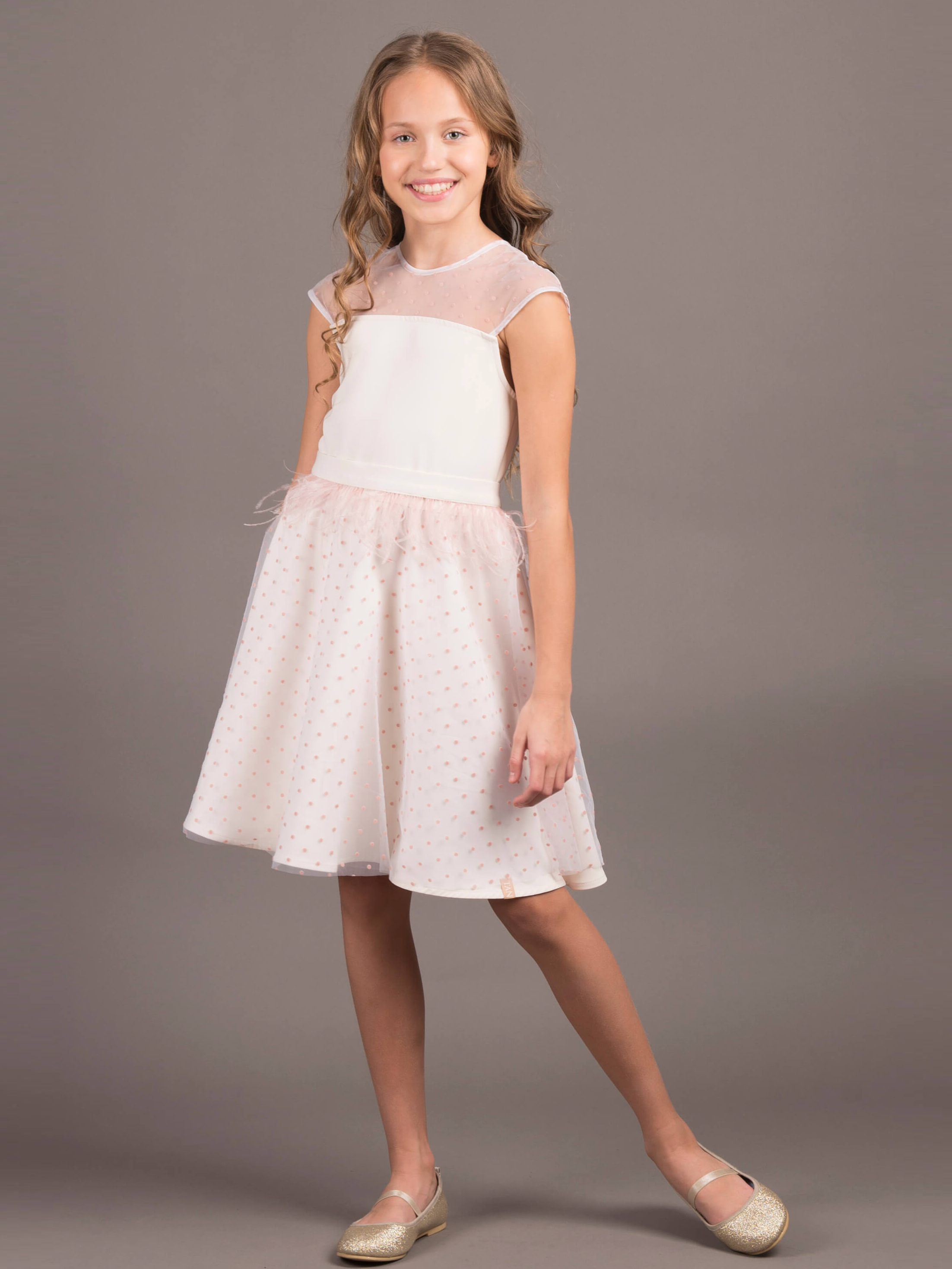 

Платье ANDRE TAN Kids K30071P 146-152 см Пудра