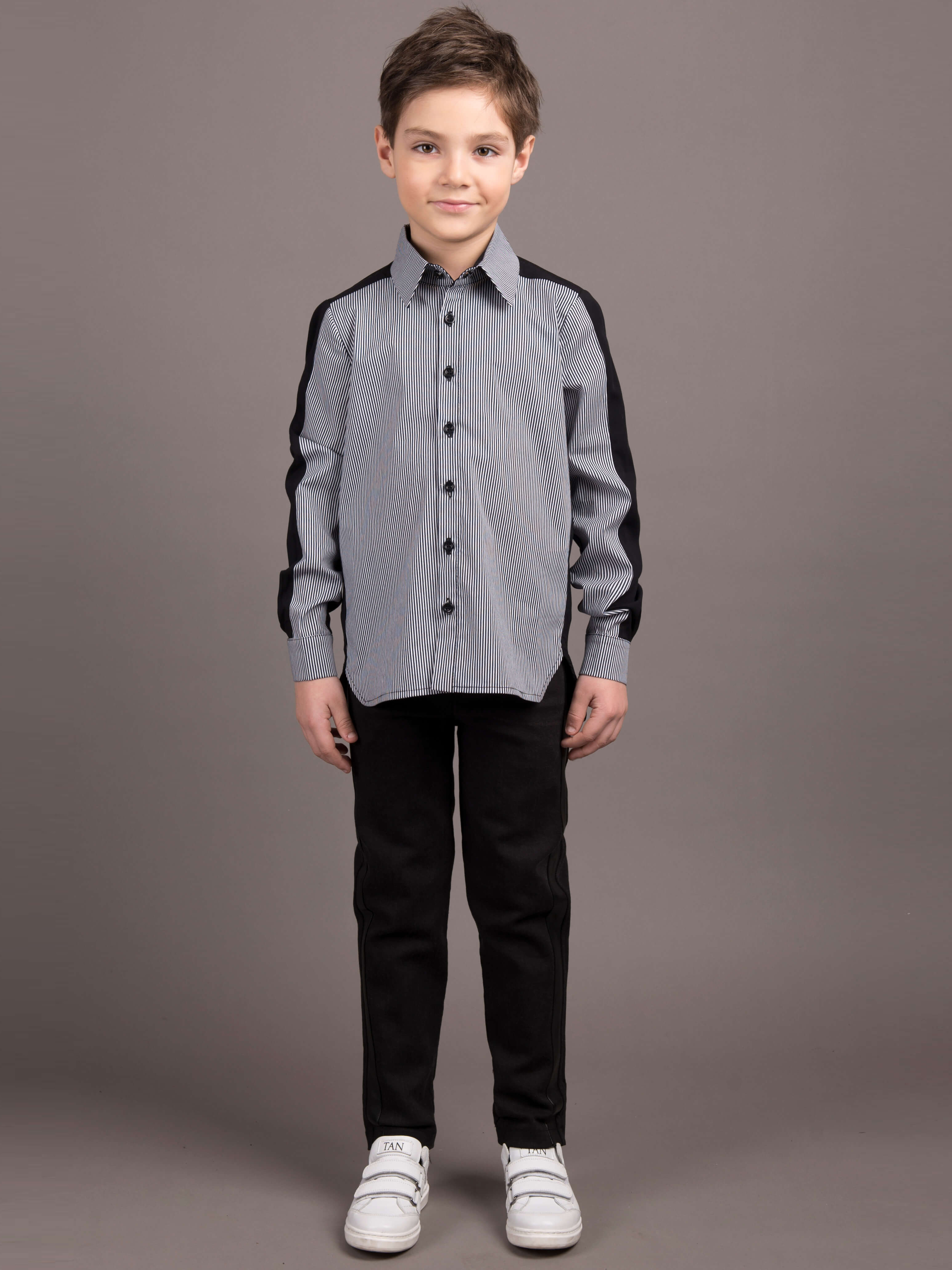 

Рубашка ANDRE TAN Kids K30067P 134-140 см Черно-белая