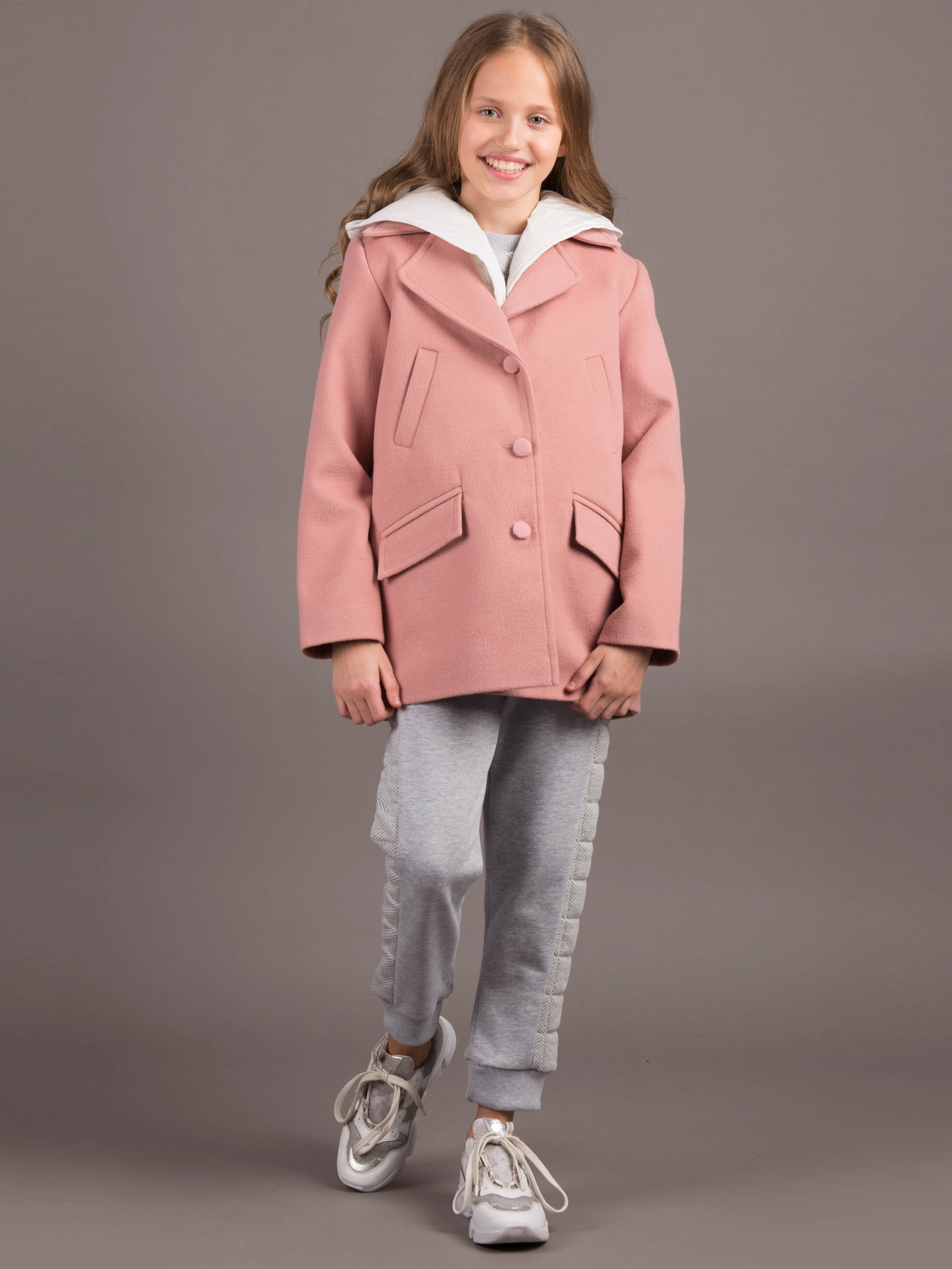 

Пальто ANDRE TAN Kids K30081P 134 см Пудра