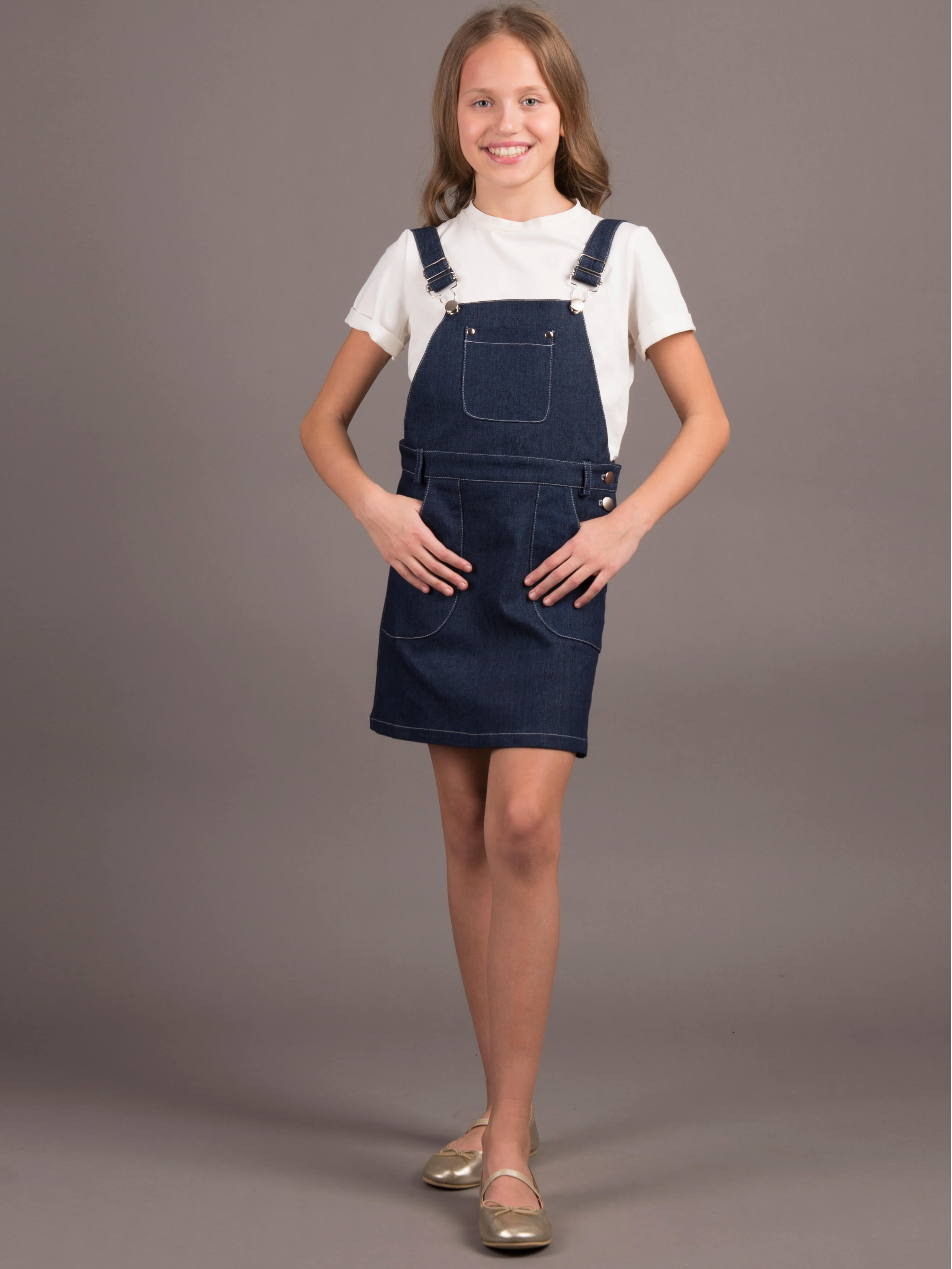 

Сарафан джинсовый ANDRE TAN Kids K30113P 140 см Синий