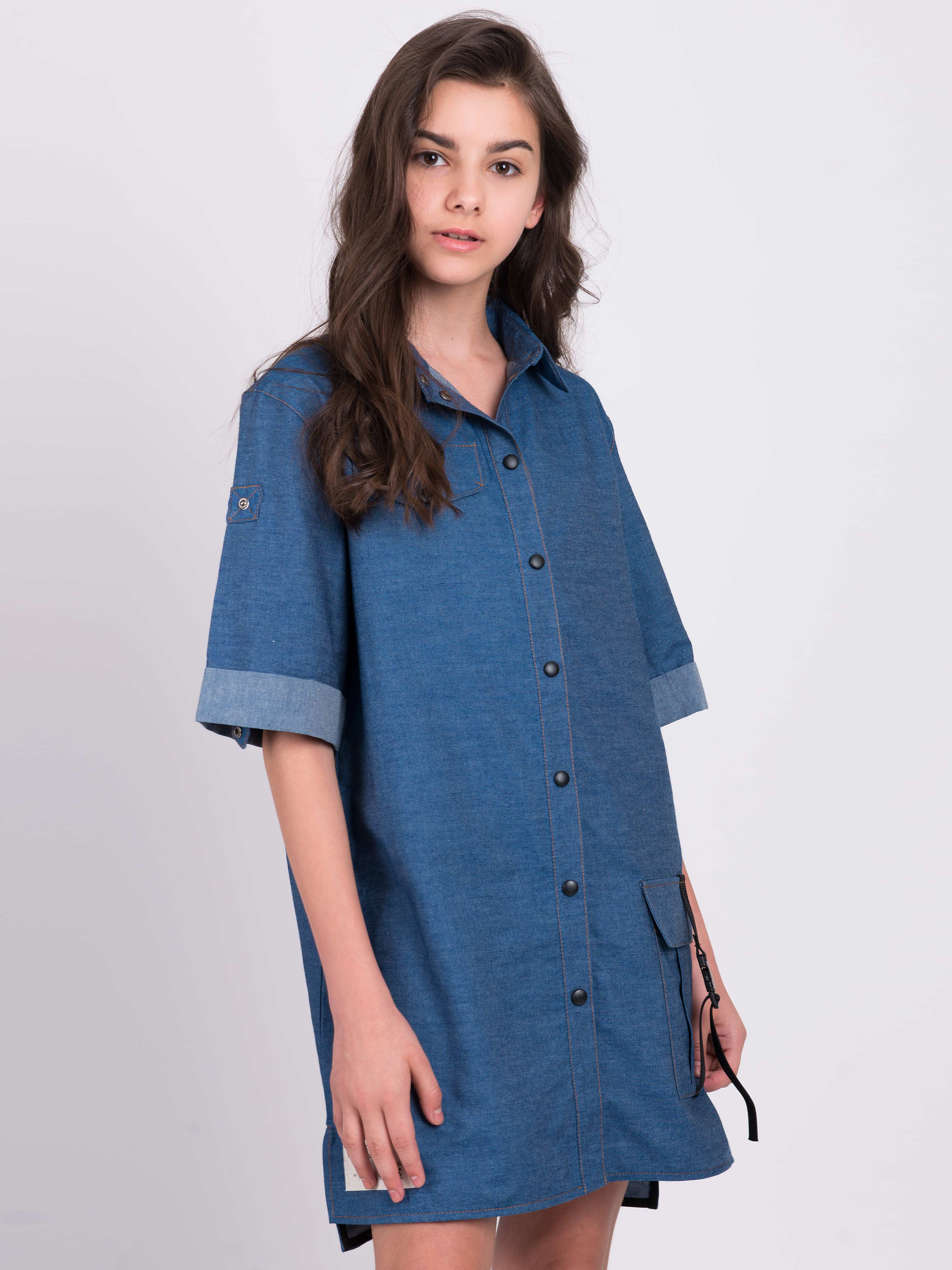

Платье джинсовое ANDRE TAN Kids K40068 122-128 см Синее