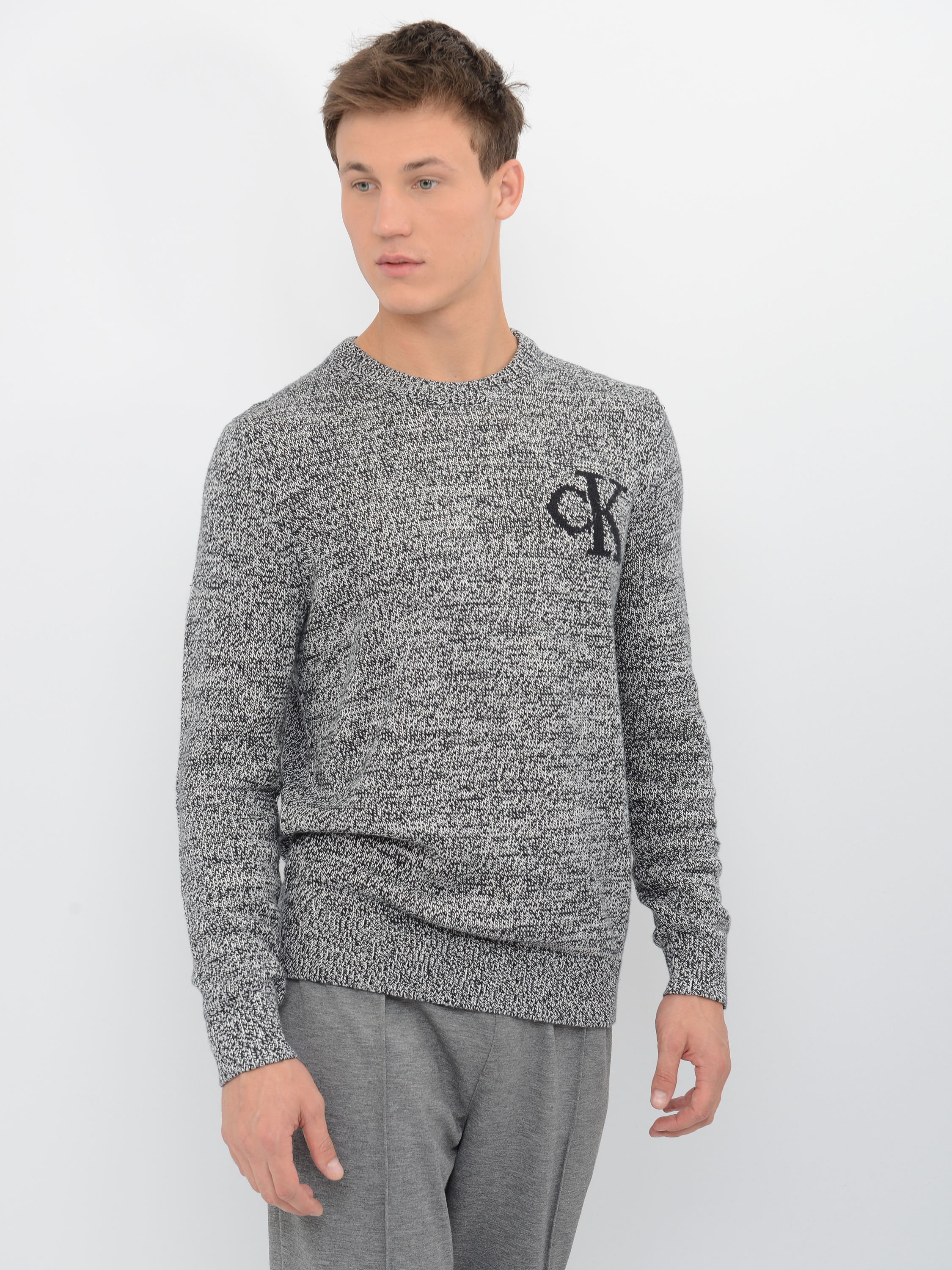 

Джемпер Calvin Klein Jeans Twisted Yarn Ck Logo Sweater J30J316592-BEH0 S CK Black