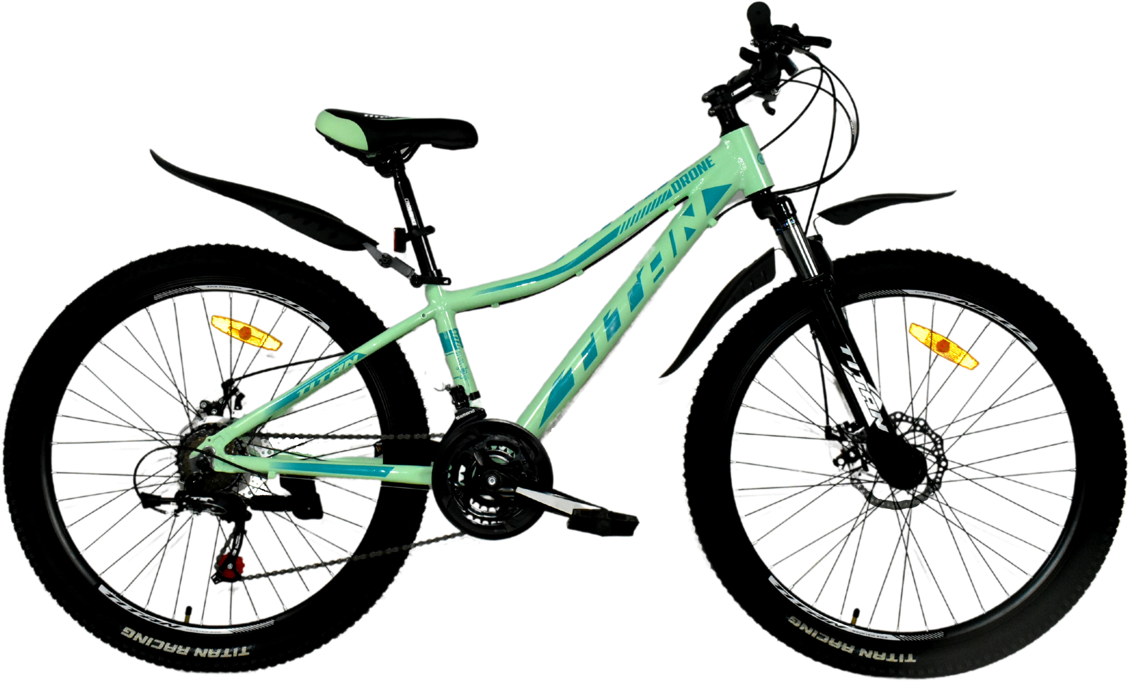 Велосипед Titan 24" Drone 2023 Рама-11" lightgreen-blue (24TJA-004709 ...