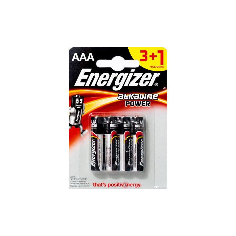 Батарейка щелочная ААА Energizer Power Alkaline, батарейки алкалиновые ...