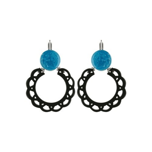 

Серьги Nature Bijoux из черного рога и ларимара BLACK LACE (12-17318)
