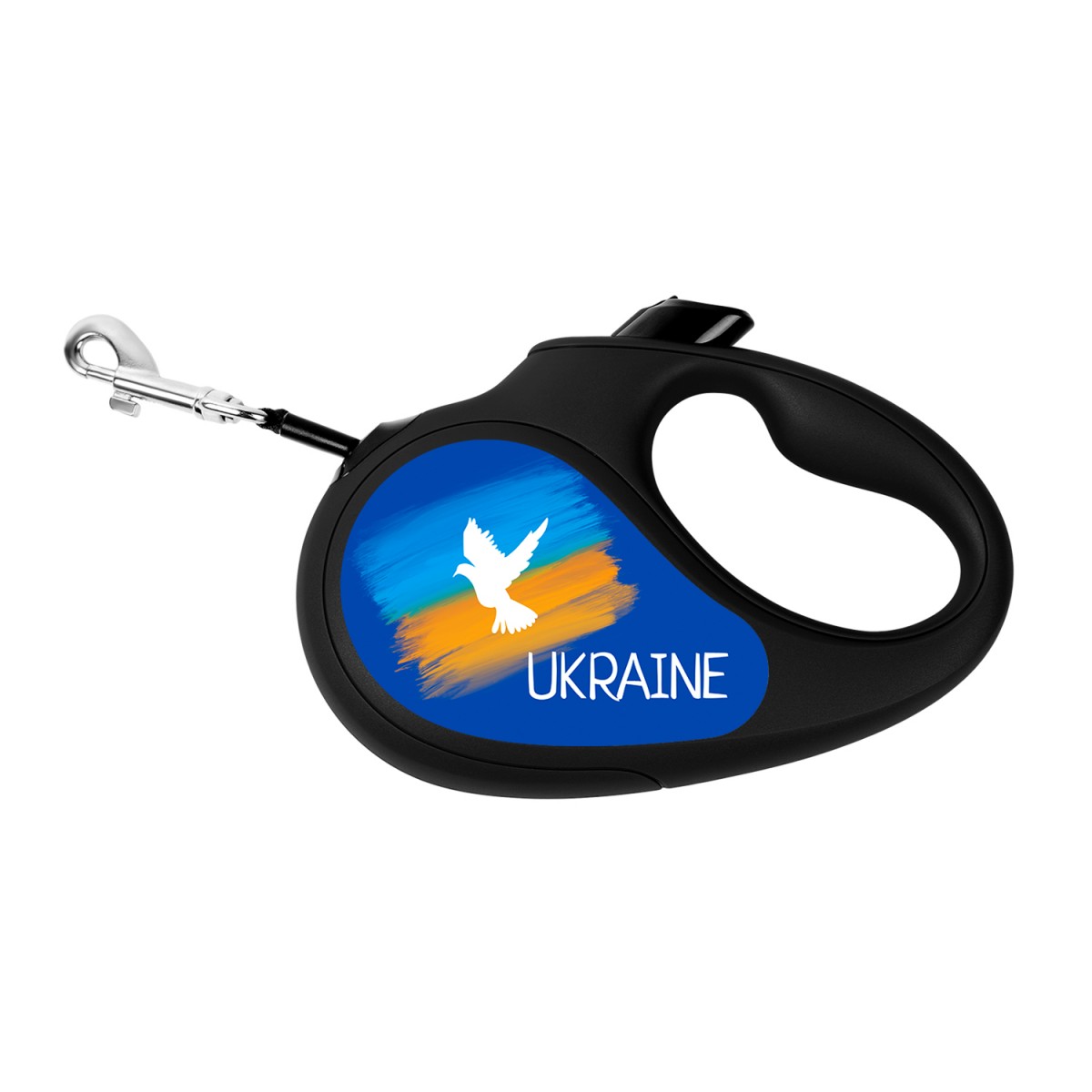 Поводок-рулетка для собак WAUDOG R-leash Флаг M 5 м до 25 кг Черный ...