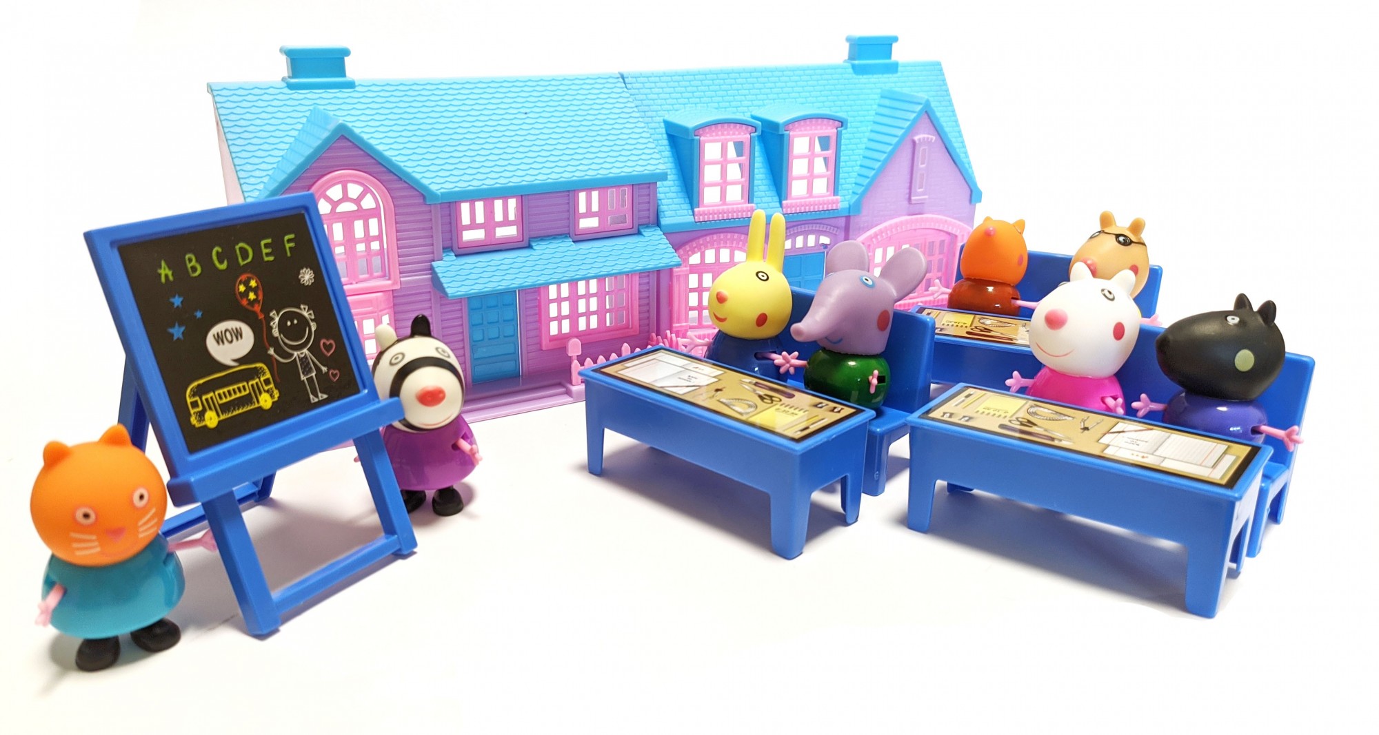 Свинка Пеппа в школе - набор фигурок персонажей 8 штук Star Toys, герои ...