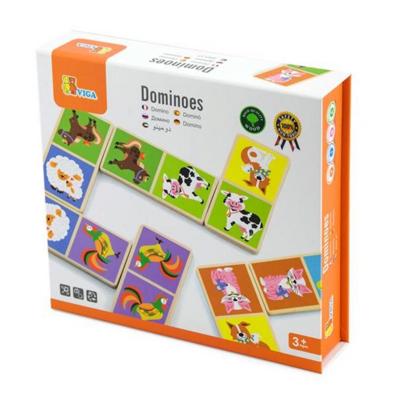 

Настольная игра Viga Toys Домино "Ферма" (51306)