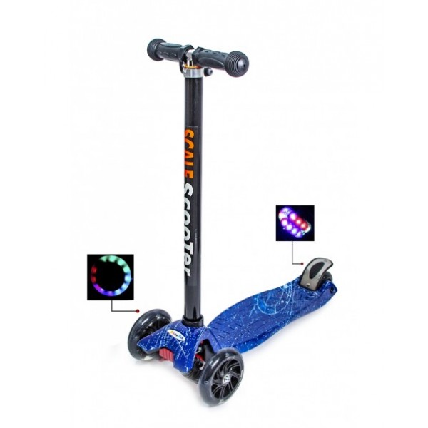 

Детский трехколесный самокат Best Scooter MAXI Space 120 мм светящиеся колеса