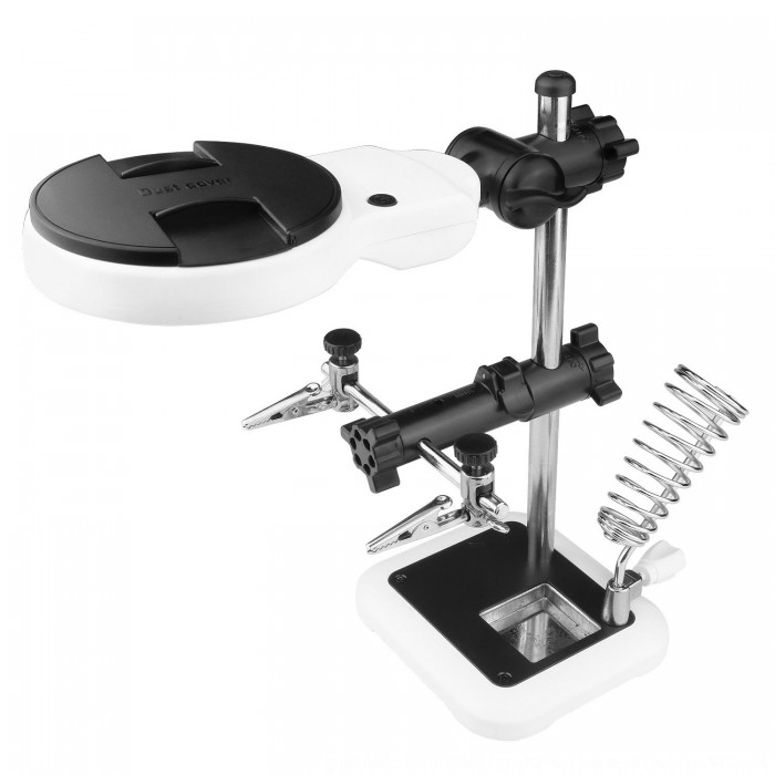 Третя рука з підсвічуванням та підставкою під паяльник MG16129-AC ...