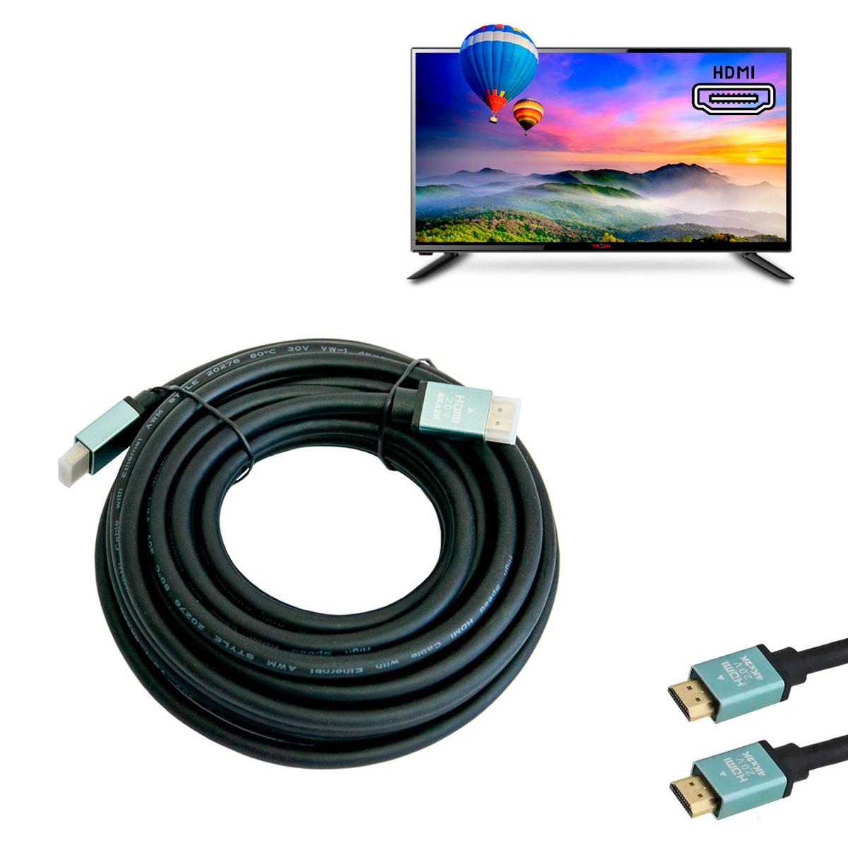Кабель HDMI-HDMI 2.0 4К*2К 10м ндма кабель-подовжувач (1009804-Black ...