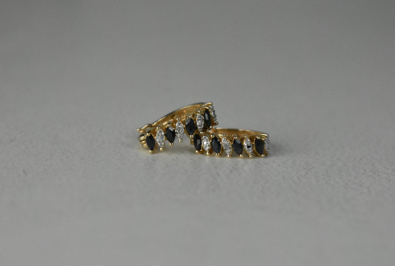 

Серебряные серьги в позолоте с Сапфирами И Фианитами Sky Jewelry 897 (7644)