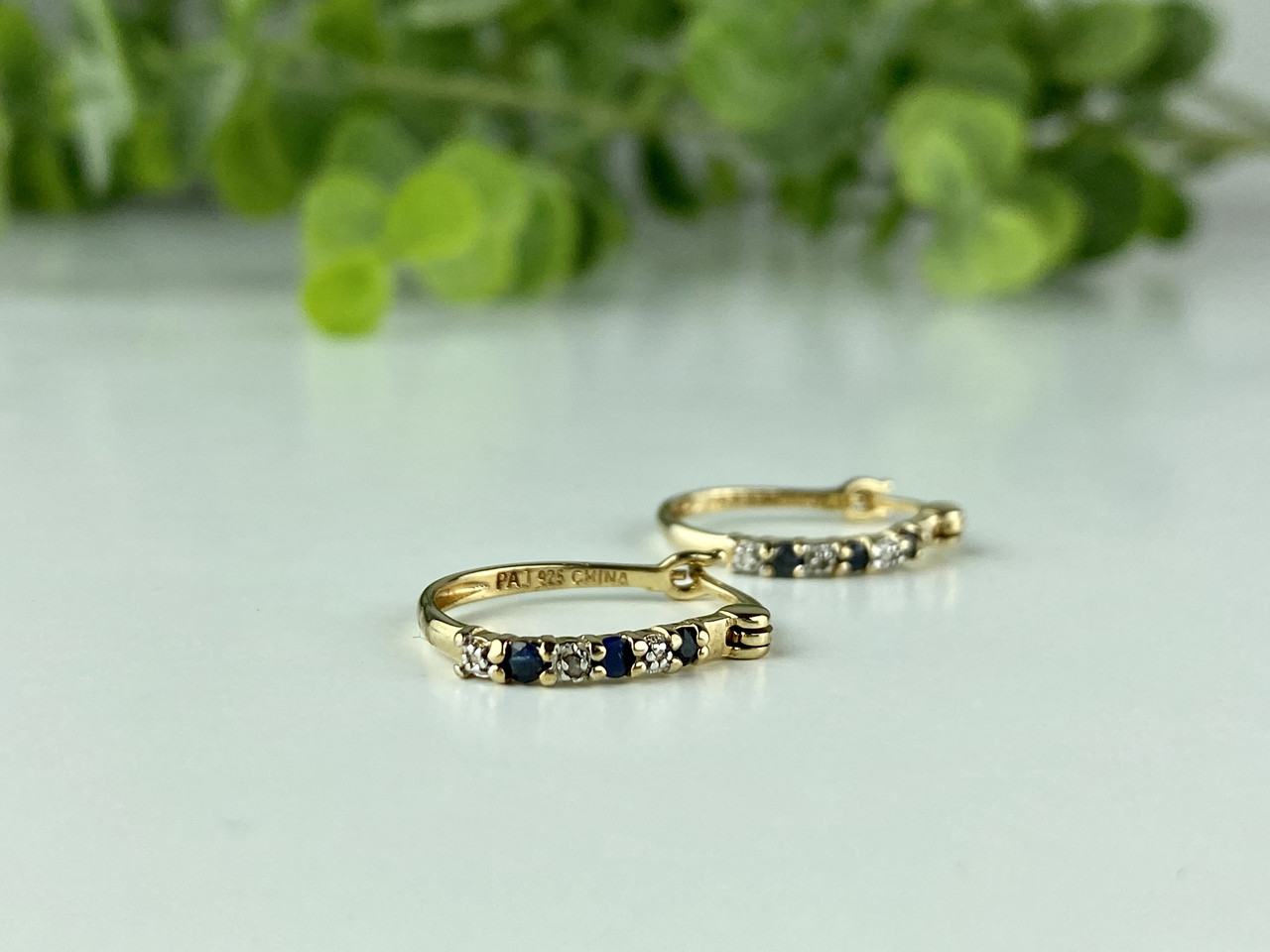 

Серебряные серьги в позолоте с Сапфирами и Фианитами Классика Sky Jewelry (л234111)