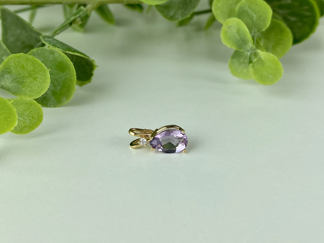 

Кулон из Золота с Аметистом и Бриллиантом Нежность Sky Jewelry 88