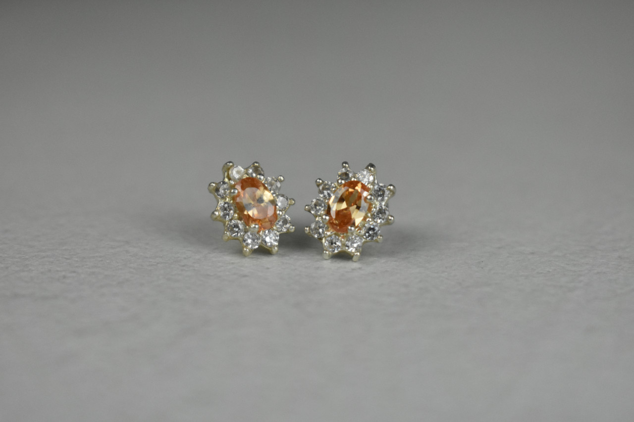 

Серебряные серьги с Цитрином И Фианитами Весенние Цветы Sky Jewelry 890 (6544)