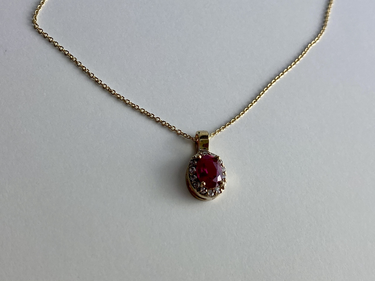 

Серебряная цепочка с кулоном в позолоте с розовой шпинелью и фианитами Sky Jewelry