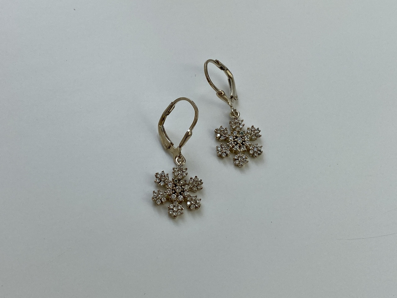 

Серебряные серьги с Фианитами Снежинка Sky Jewelry