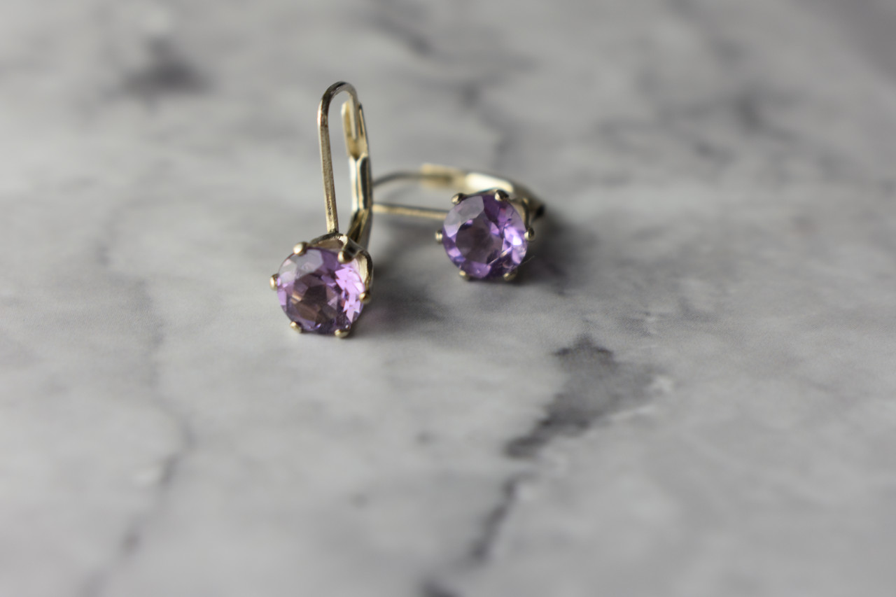 

Серебряные Серьги С Аметистом Классика Sky Jewelry 2728