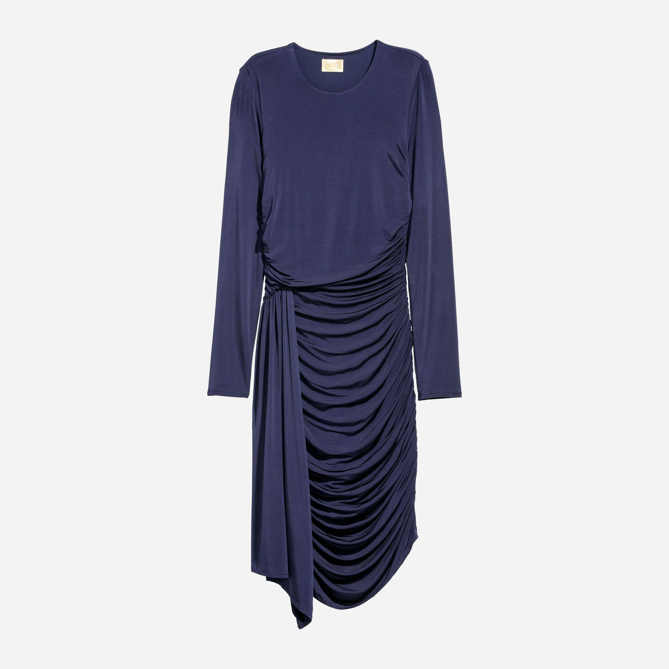Акція на Сукня-футболка вечірня міді осіння жіноча H&M XAZ169115HVNM 32 Темно-синя від Rozetka