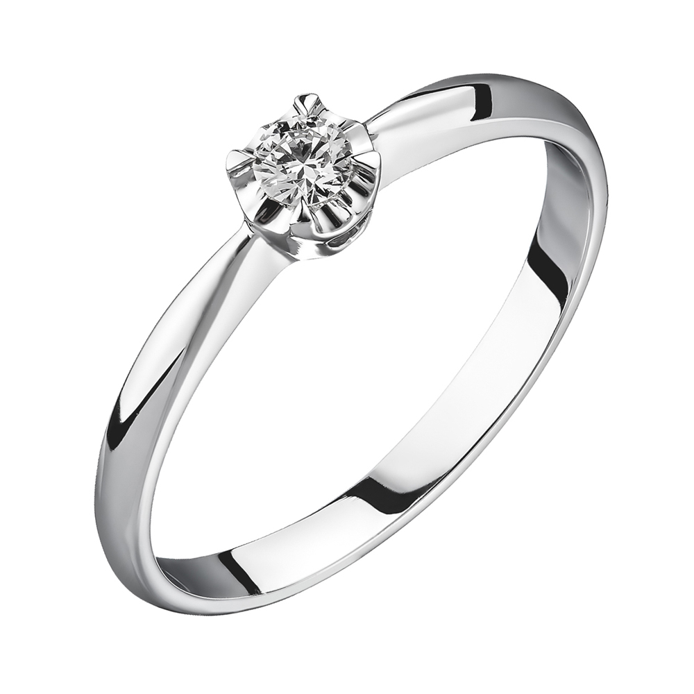 

Помолвочное кольцо из белого золота с бриллиантом 0,07ct 000034682 15 размера