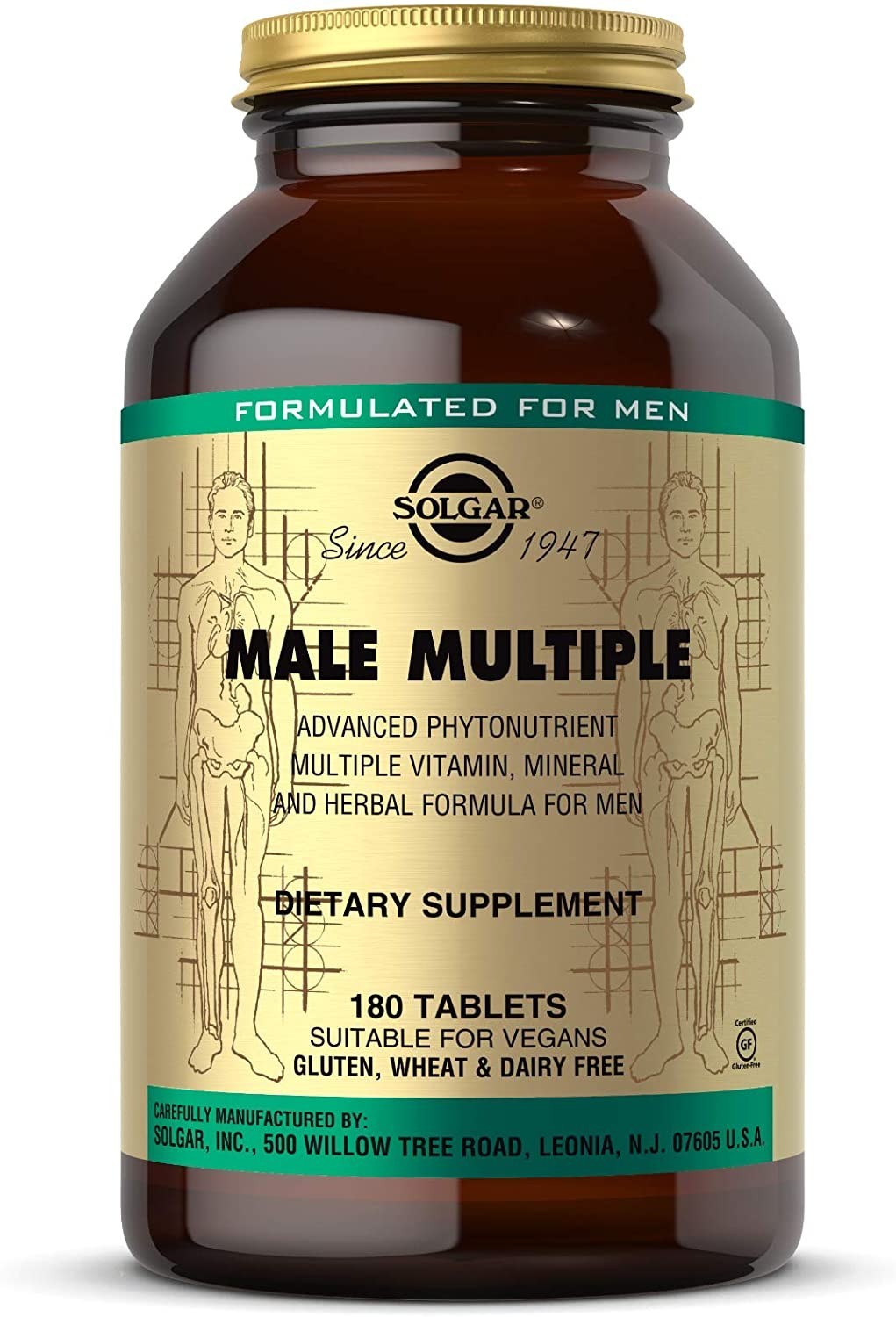 Мультивитаминный комплекс для мужчин Солгар Solgar Male Multiple 180 ...